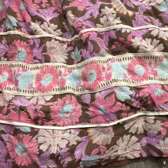 Saltwater Luxe Layla Floral Puff Sleeve Smocked Peasant Mini Dress sz XS Pink - Picture 5 of 11